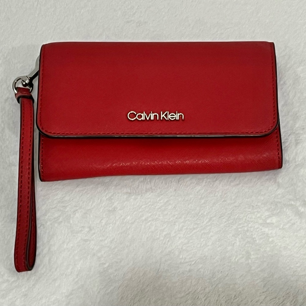 Calvin Klein Scarlet Wristlet Clutch/ wallet